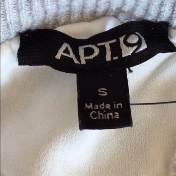 NWT APT. 9 Gray Long Sleeve Hi Lo Split Back Top - Picture 4 of 6